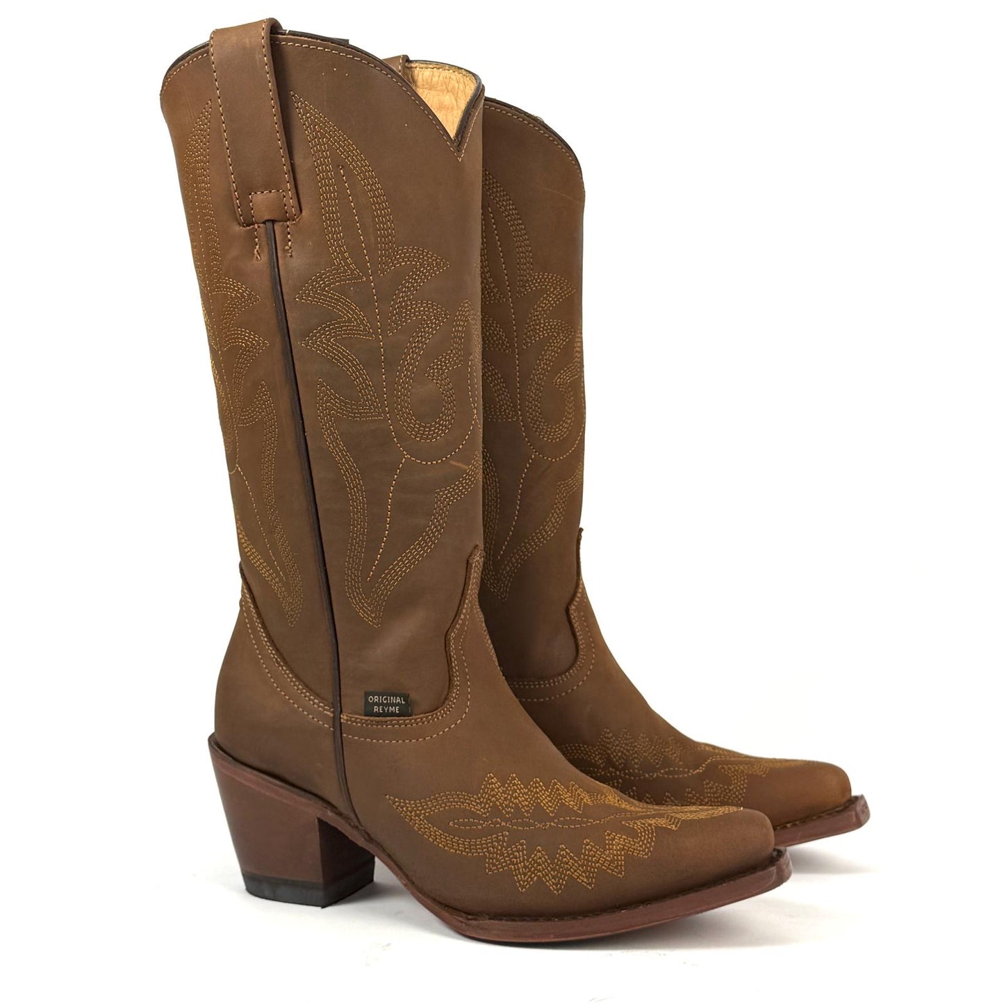 851 CRAZY TAN Womens Western Cowgirl Snip Toe Boot Full Grain Leather Handmade In Mexico