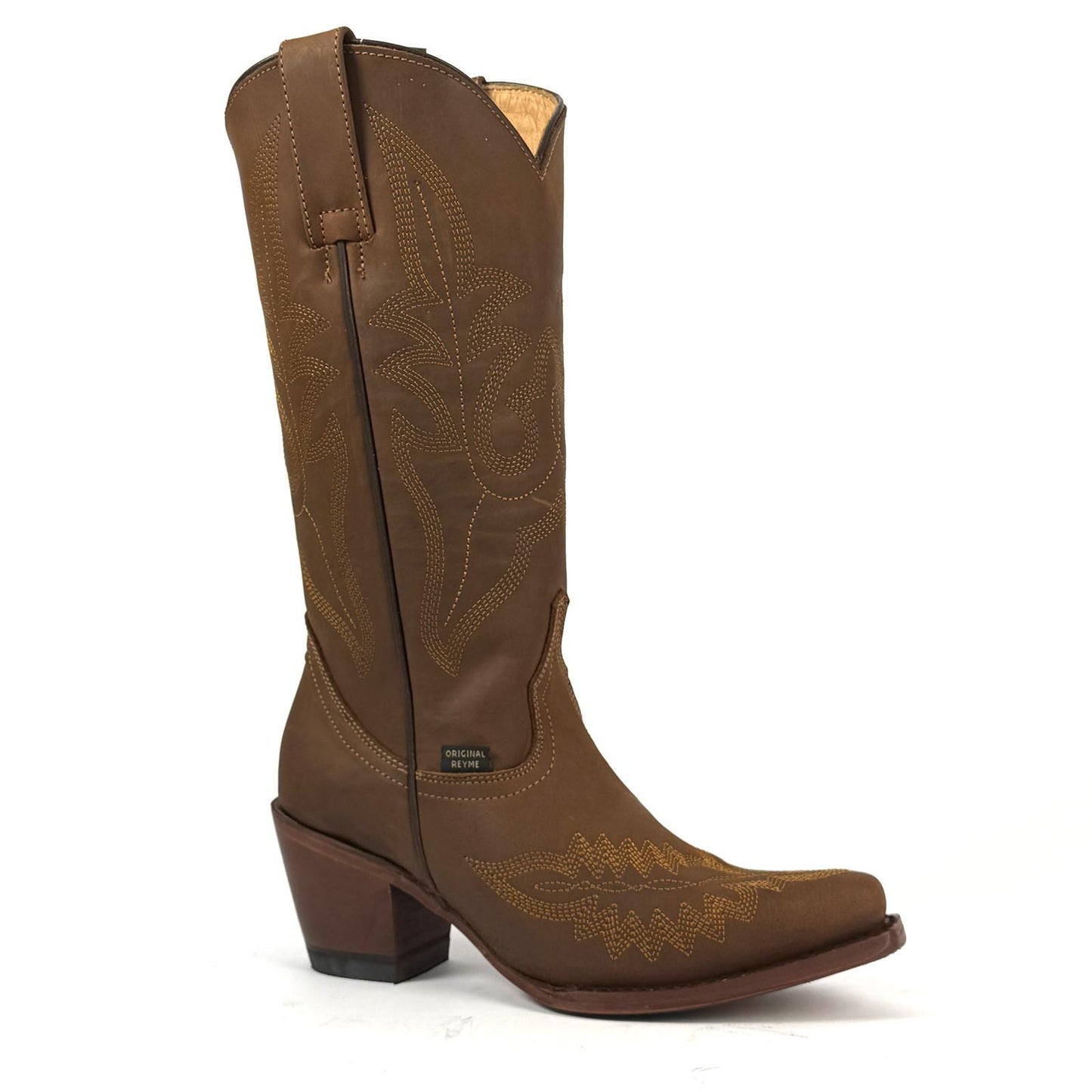 851 CRAZY TAN Womens Western Cowgirl Snip Toe Boot Full Grain Leather Handmade In Mexico