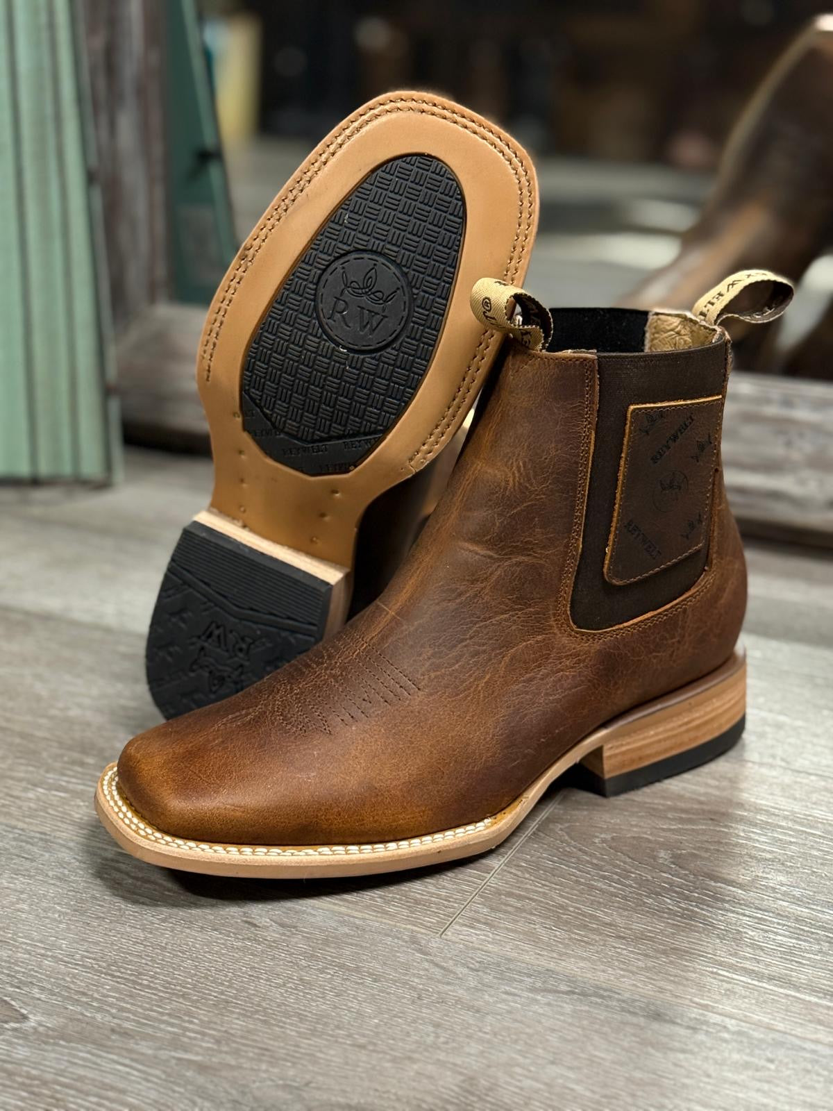 070 BOTIN HIBRIDO MIEL MENS BROWN CHELSEA BOOTS – PREMIUM  display picture 1