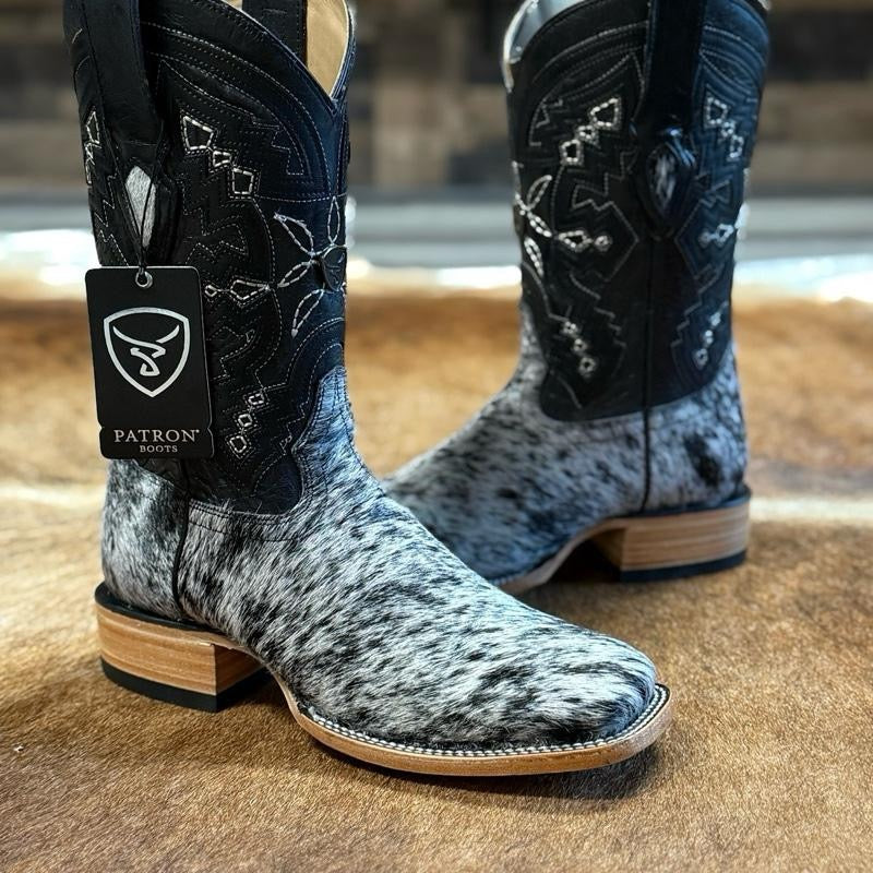 081 Pelo Moro handcrafted western square toe cowhide