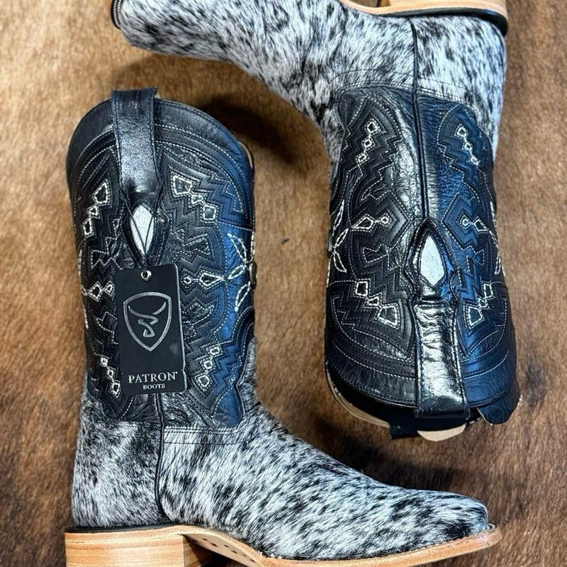 081 Pelo Moro handcrafted western square toe cowhide